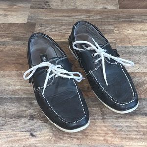 Madden black leather loafers shoes size 9